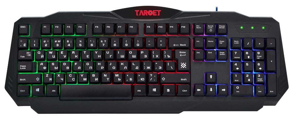 Набор клавиатура + мышь + коврик + наушники Defender Target MKP-350 (промо-код "War Thunder", black)