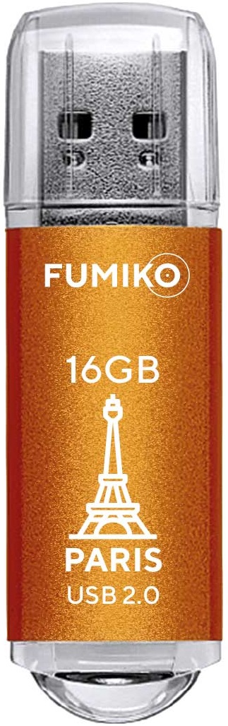 Флеш накопитель USB 2.0 16Gb FUMIKO PARIS (FPS-13, 30MB/s, orange)