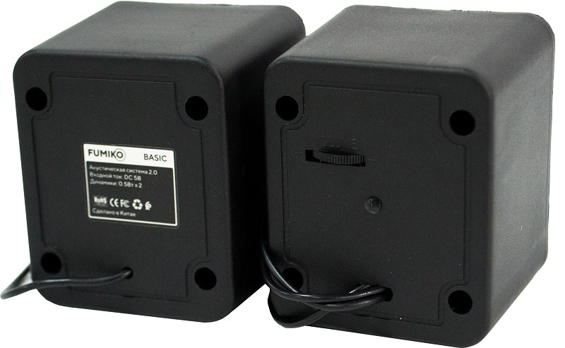 Колонки FUMIKO BASIC (1W, USB, black)