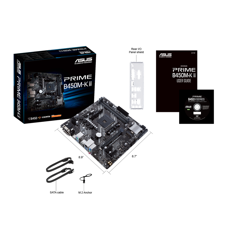 Материнская плата ASUS PRIME B450M-K II (AM4, mATX) RTL