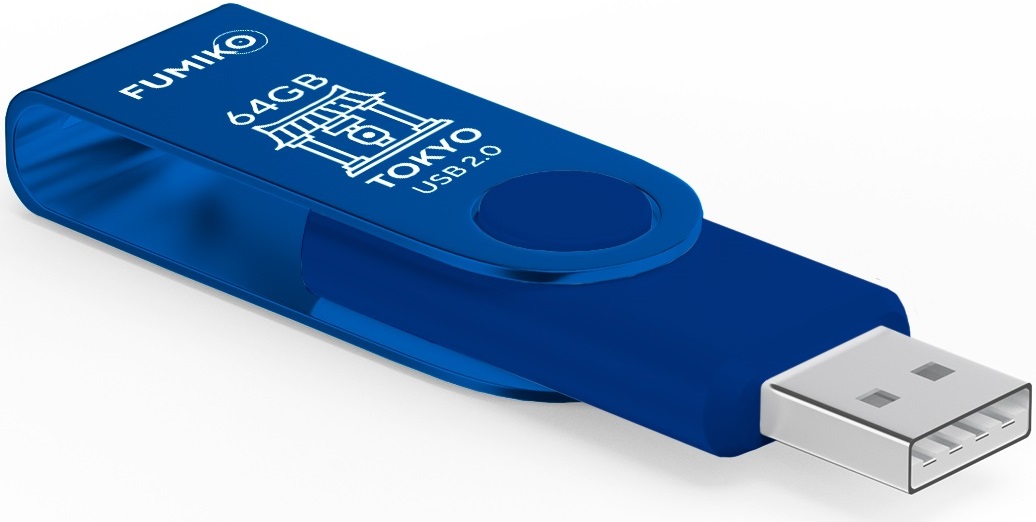 Флеш накопитель USB 2.0 64Gb FUMIKO TOKYO (FTO-10, 30MB/s, blue)