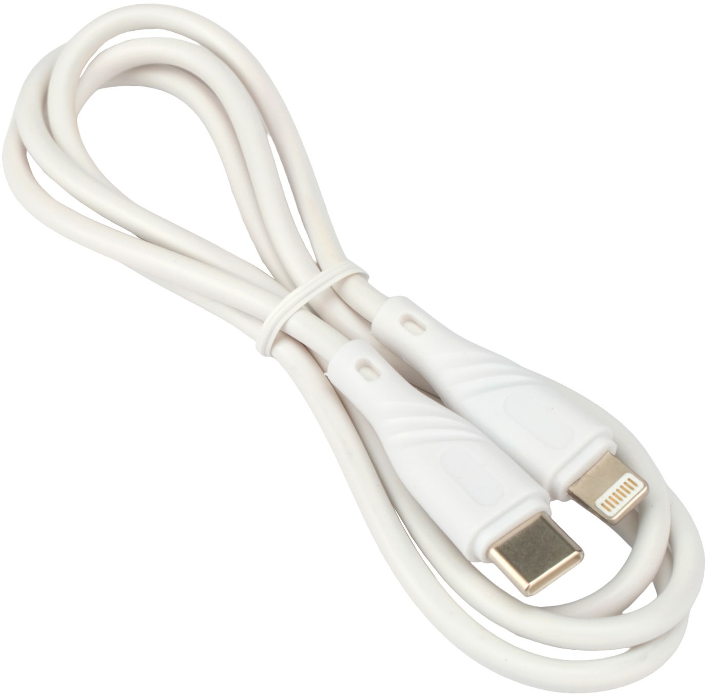 Кабель USB 2.0 Type-C - Lightning 1.0m (CCB-USB2-CMAPO1-1MW, 2.1A, 20W, быстрая зарядка, QC3.0, white) Cablexpert