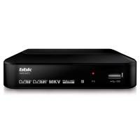 Тюнер для цифрового ТВ внешний / Медиа-проигрыватель BBK SMP018HDT2 (1080p, DVB-T/T2, HDMI, USB, Time Shift, темно-серый)