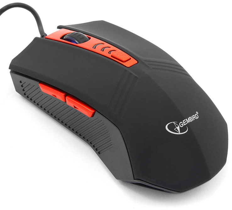 Мышь Gembird MUSOPTI8-809U (USB, optical, 2400dpi, black-red)