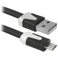 Кабель USB 2.0 Am - micro USB 1.0m (USB08-03P, black) Defender