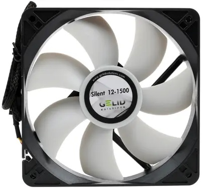 Вентилятор GELID Silent 12 FN-SX12-15 (120x120x25mm, Hydro, 1500rpm, 26dBa, 3pin, black-white) RTL