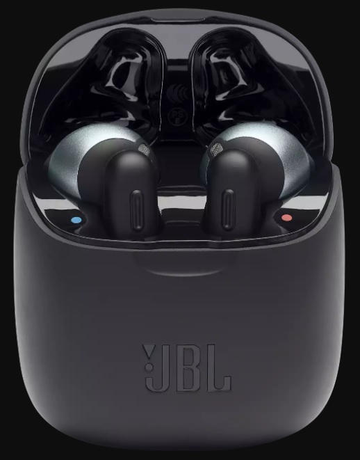 Гарнитура JBL TUNE 220TWS (затычки, беспроводная, Bluetooth 5.0, с микрофоном, до 3 часов работы от батареи + 16 часов с базой, black)