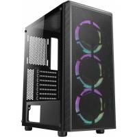 Корпус AZZA Prime CSAZ-360E (без БП, ATX, USB3.0, 4x ARGB Fan, black)