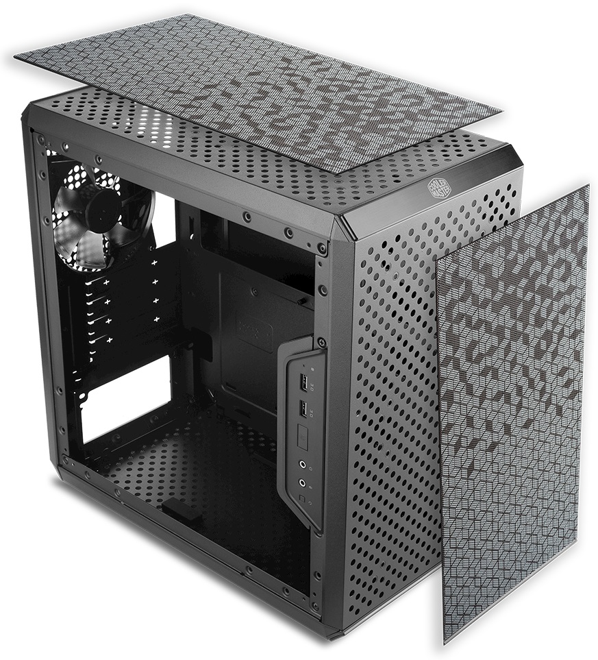 Корпус COOLER MASTER Q300L (без БП, mATX, USB3.0, blue LED Fan, black)