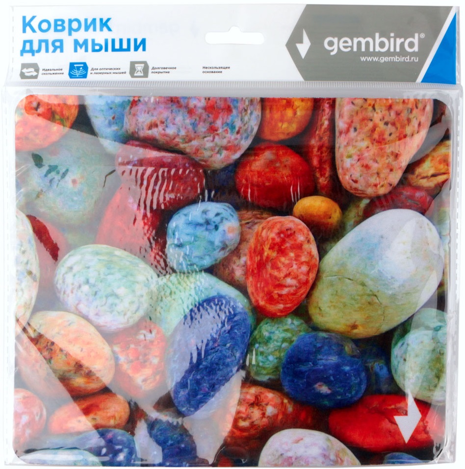 Коврик для мыши Gembird (MP-STONES, тканевый на резиновой основе, 220x180x2mm)