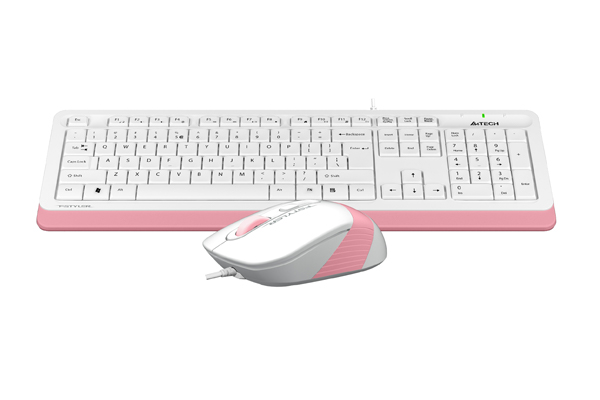Набор клавиатура + мышь A4Tech F1010 (white-pink)