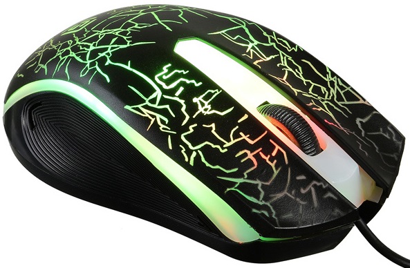 Мышь Oklick SHADOW 395M (USB, optical, 1500dpi, игровая, подсветка, 1.35m, black)