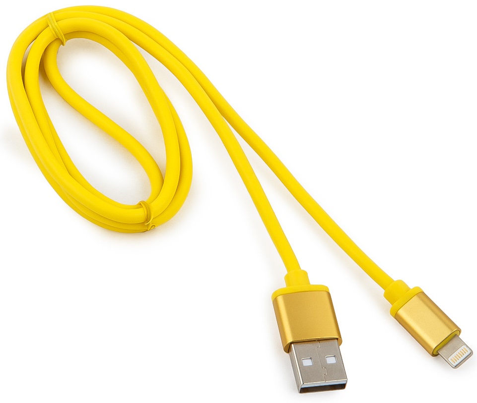 Кабель USB 2.0 Am - Lightning 1.0m (CC-S-APUSB01Y-1M, серия Silver, блистер, yellow) Cablexpert