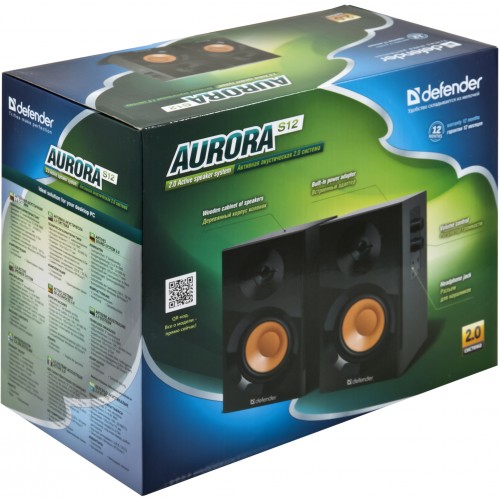 Колонки Defender Aurora S12 (2x6W, black)