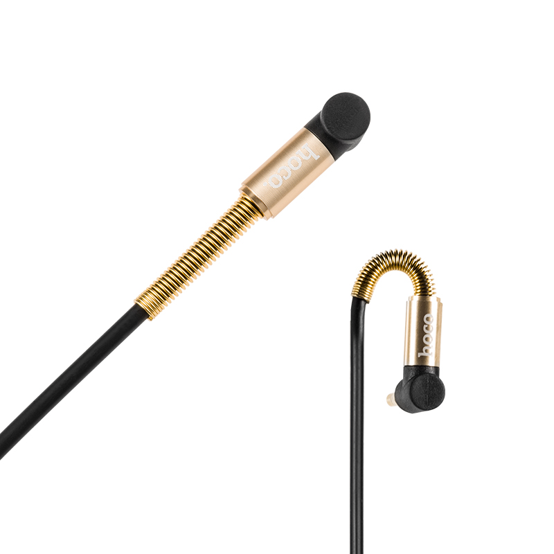 Кабель аудио 3.5mm Jack (m) - 3.5mm Jack (m) 1.0m (UPA02 Spring, black) hoco