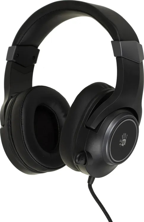 Наушники A4Tech Bloody G350 (полноразмерные закрытые, подключение по USB, с микрофоном, регулятор, RGB подсветка, игровые, виртуальный объёмный звук 7.1, 2m, black)