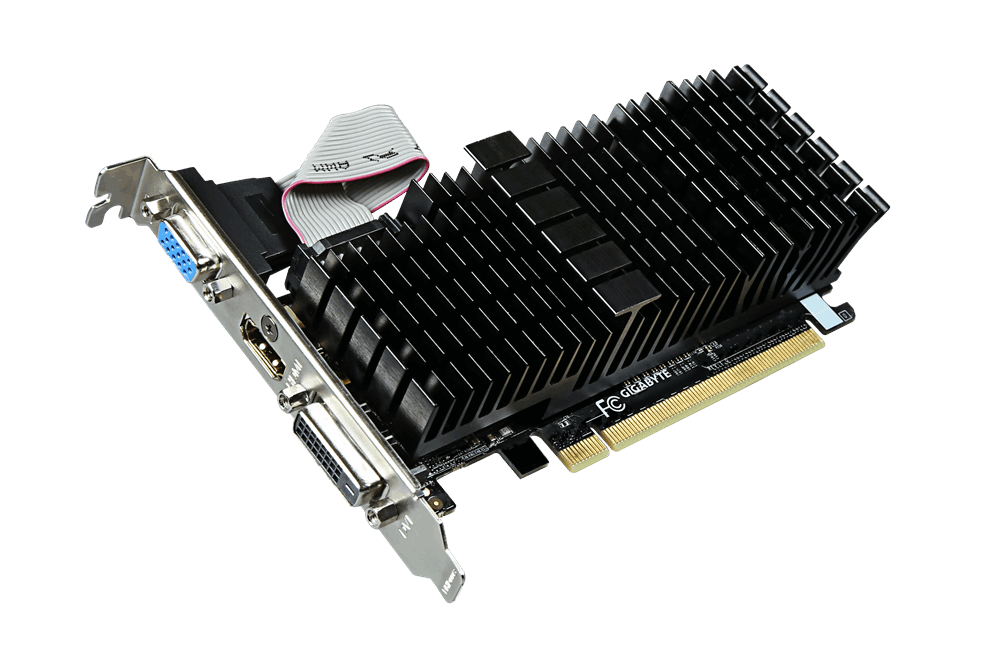 Видеокарта Gigabyte GF GT710 1Gb (GV-N710SL-1GL, 64bit, DDR3, DVI+HDMI+CRT) RTL