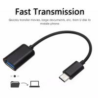 Кабель-переходник USB-OTG (Type-C (m) / USB (f), 0.15m, пакет, black)