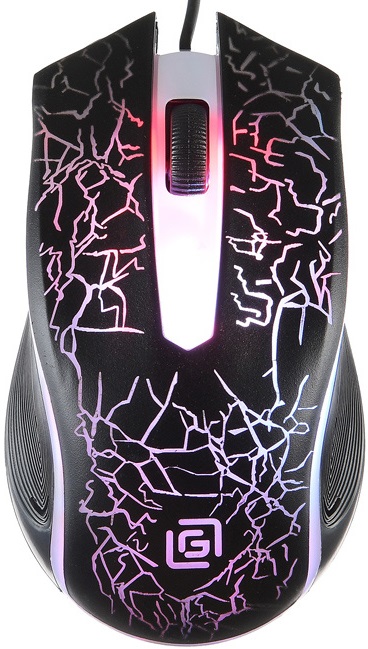 Мышь Oklick SHADOW 395M (USB, optical, 1500dpi, игровая, подсветка, 1.35m, black)