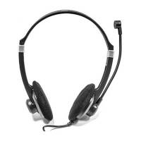 Гарнитура KREOLZ HS-202 (накладные открытые, с микрофоном, 2.2m, регулятор, black)