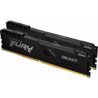 Память DDR4 16Gb PC25600, 3200MHz, Kingston (KF432C16BBK2/16, Fury Beast, 2x8Gb, 1.35V, black)