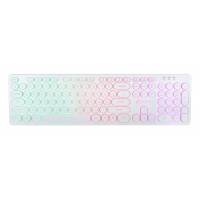 Клавиатура Oklick 420MRL (USB, радужная подсветка, white)