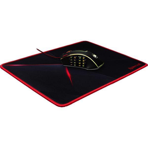 Коврик для мыши Redragon (CAPRICORN, тканевый на резиновой основе, игровой, black-red, 330x260x3mm)