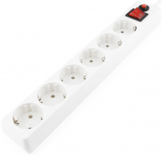 Сетевой фильтр Гарнизон (ECL-6-W-3, 6 розеток, 3 метра, 10A, white) OEM