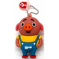Флеш накопитель - Брелок USB 2.0 32Gb (Симпатичная свинка)
