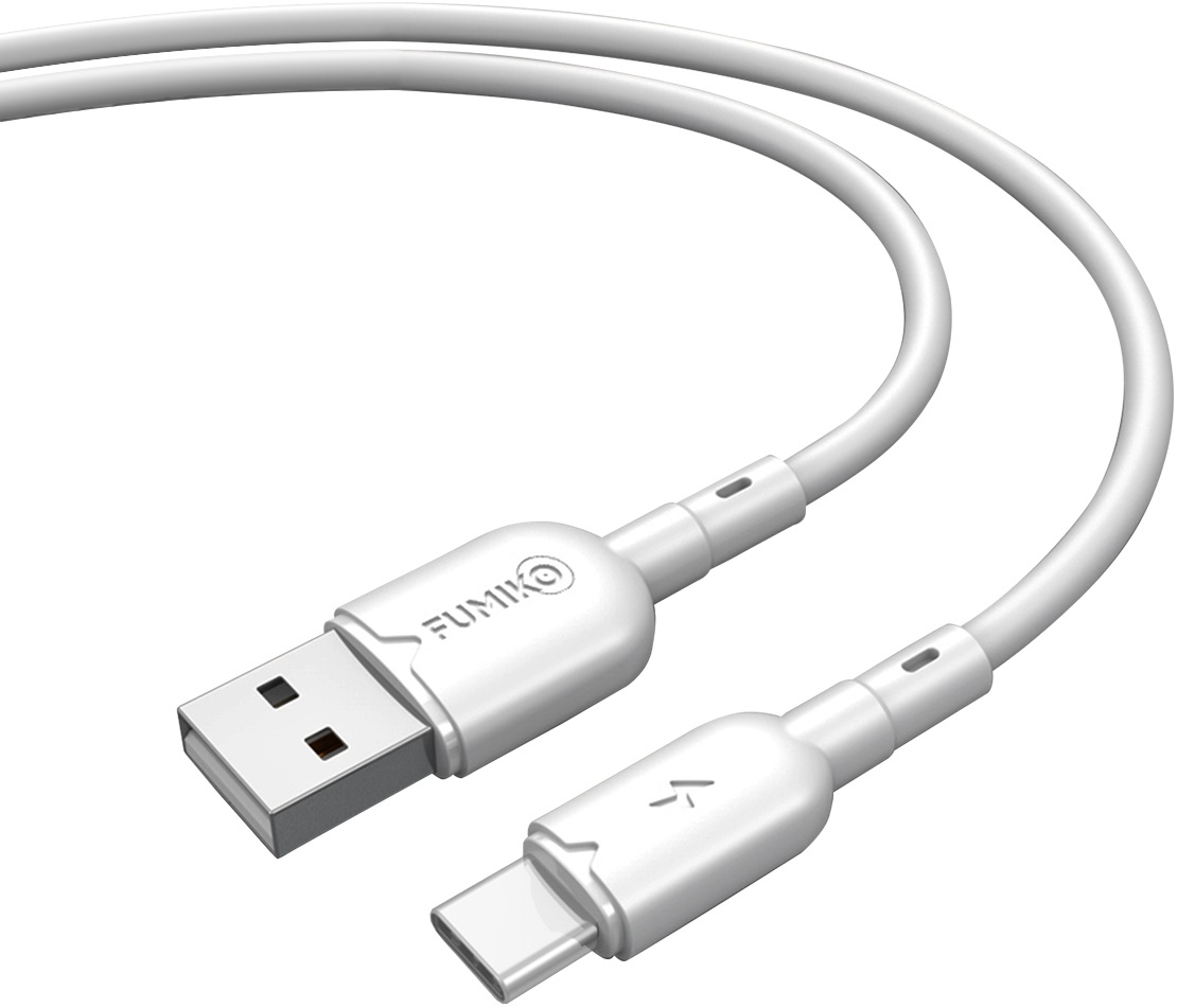 Кабель USB 2.0 Am - Type-C 1.0m (FCA04-03, 3A, быстрая зарядка, white) FUMIKO