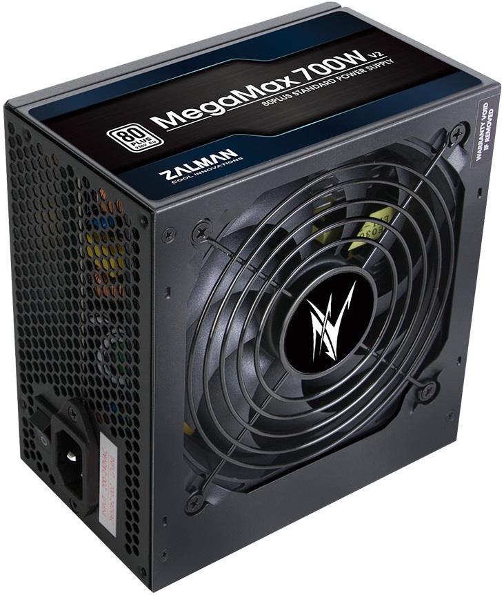 Блок питания ZALMAN 700W (MegaMax ZM700-TXII v2, 120mm, 80+, 20+4+8+4+4pin, 4*PCI-E 6+2pin, 6*SATA, 4*HDD, 1*FDD) RTL