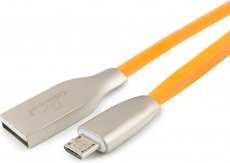 Кабель USB 2.0 Am - micro USB 1.0m (CC-G-mUSB01O-1M, серия Gold, не спутывается, orange) Cablexpert