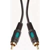 Кабель аудио джек 1 RCA --> 1 RCA, 2m (#1477, black) L-PRO