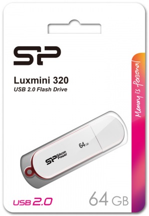 Флеш накопитель USB 2.0 64Gb Silicon Power LuxMini 320 (SP064GBUF2320V1W, white)