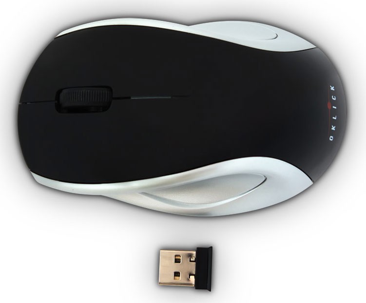 Мышь беспроводная Oklick 412MW (optical, 800dpi, 2*AAA, black-silver)