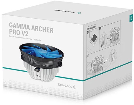 Вентилятор DEEPCOOL GAMMA ARCHER PRO V2 (1150/1151/1155/1156/1200/1700/AM4/AM5, 120mm, Hydro, Al+Cu, 900-1600rpm, 18-21dBa, 4pin, PWM, 110W) RTL