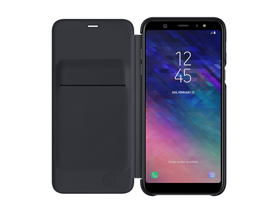 Чехол клип-кейс Samsung EF-WA605CBEGRU (для Samsung Galaxy A6+, wallet, black)