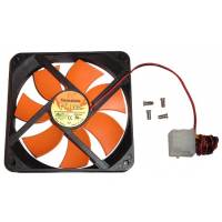 Вентилятор Thermaltake TT-1225 (A1225L12S, 120x120x25mm, 1400rpm, 21dBa, 4pin, black-orange) OEM