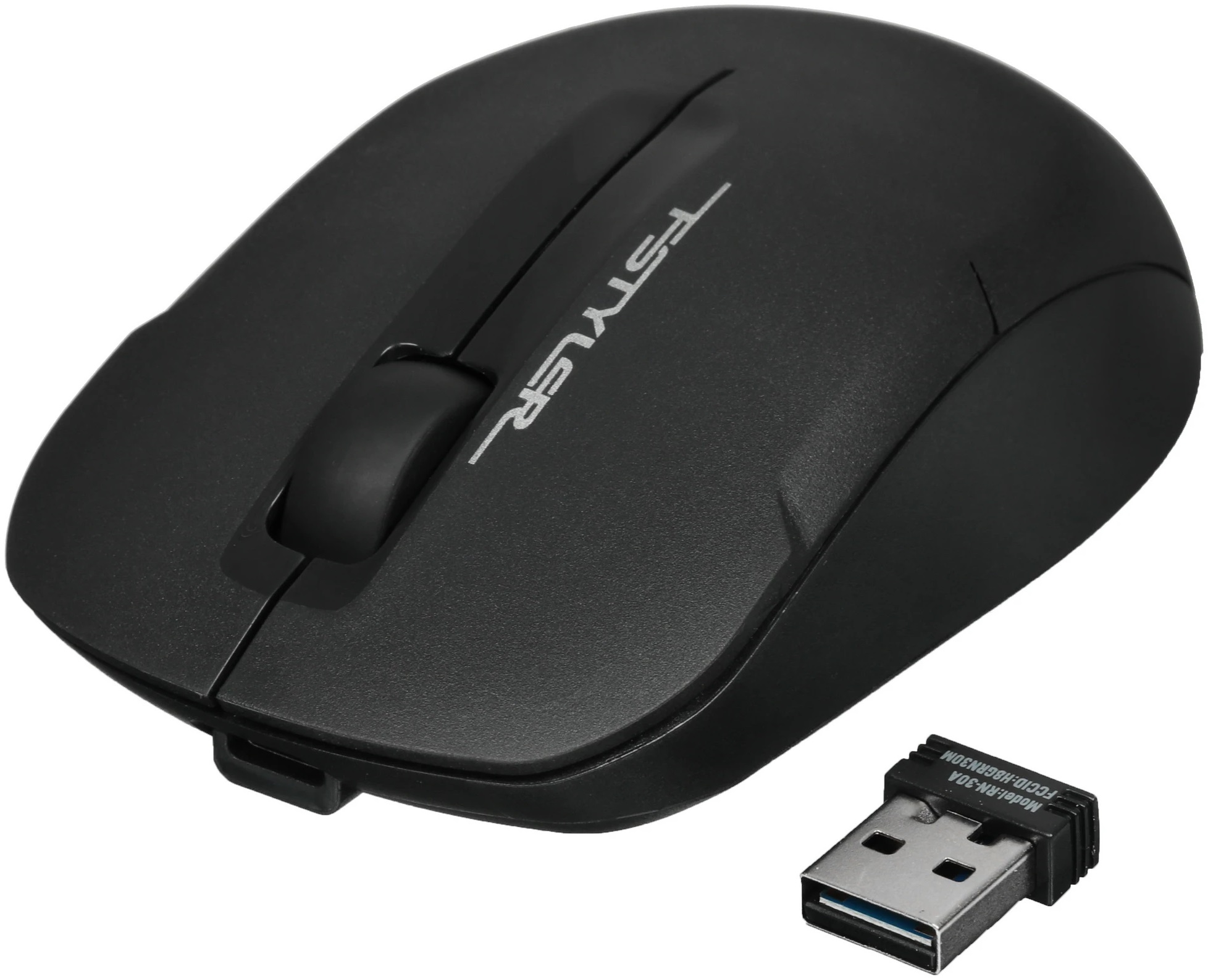 Мышь беспроводная A4Tech Fstyler FG15CS Air2 (optical, 1200dpi, аккумулятор, бесшумный клик, black)