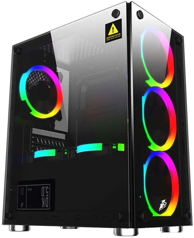 Корпус 1STPLAYER FIREBASE X2 (без БП, mATX, USB3.0, black)