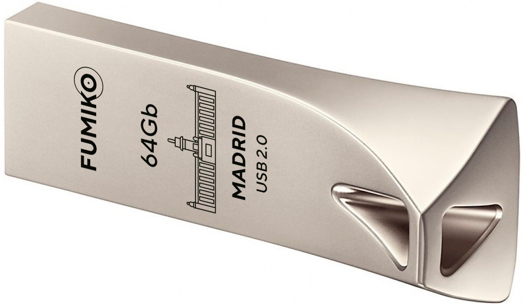 Флеш накопитель USB 2.0 64Gb FUMIKO MADRID (FMD-05, silver)