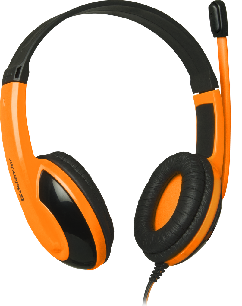 Наушники Defender Warhead G-120 (накладные закрытые, c микрофоном, игровые, 2m, промо-код "War Thunder", black-orange)