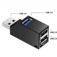 USB 3.0 HUB (3 порта, 2*USB 2.0 + USB 3.0, black)