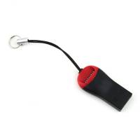 Карт-ридер (microSD, black-red, USB 2.0)