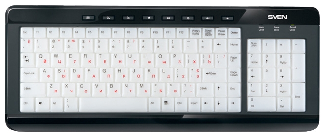 Клавиатура Sven Comfort 7200 EL (USB, подсветка, black)
