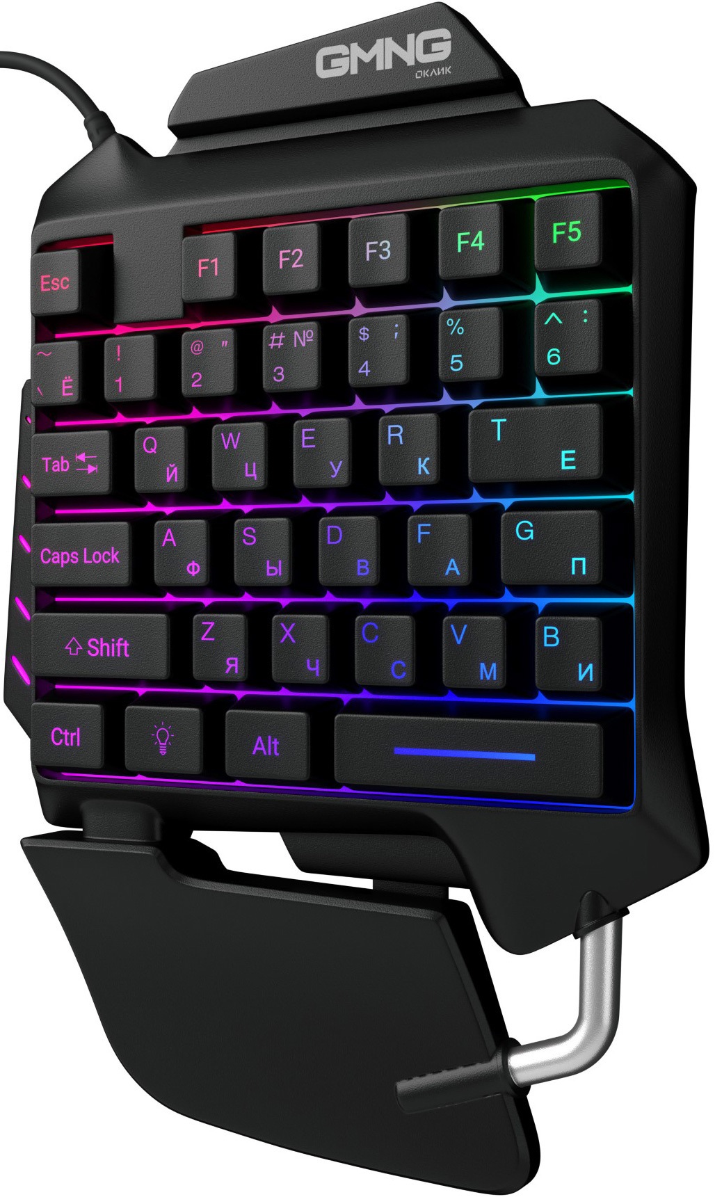 Клавиатура Oklick 703GK (USB, игровая, радужная подсветка, black)