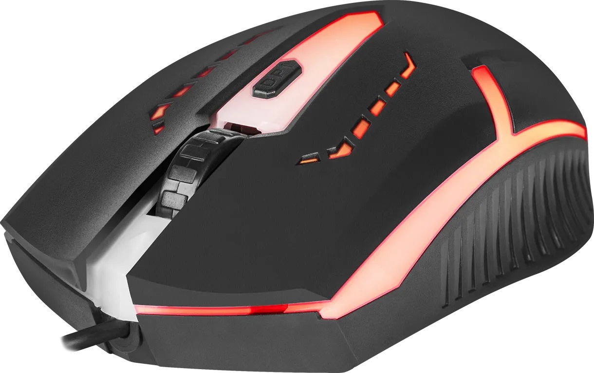 Мышь Defender Flash MB-600L (USB, optical, 1200dpi, подсветка, 1.5m, black)