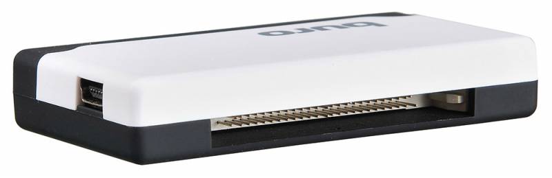 Карт-ридер Buro BU-CR-2102 (microSD, SDHC, M2, MS, CF, MMC, XD, white-black, USB2.0)