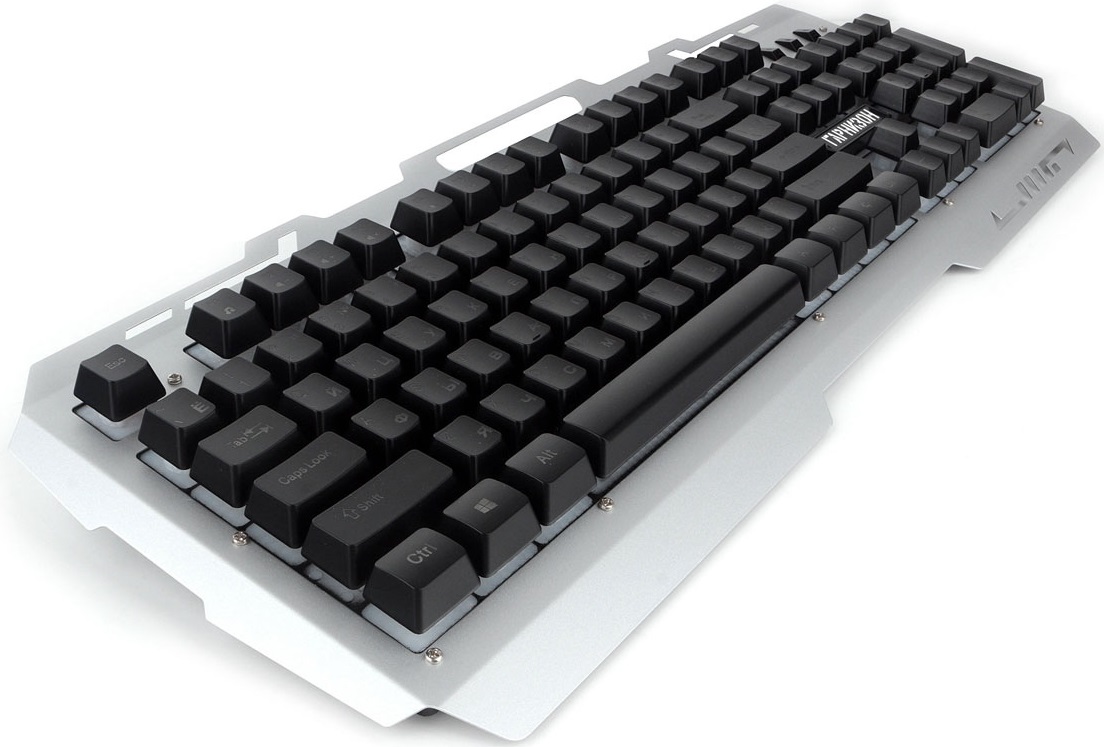 Клавиатура Гарнизон GK-340GL (USB, радужная подсветка, игровая, мультимедийная, black-silver)