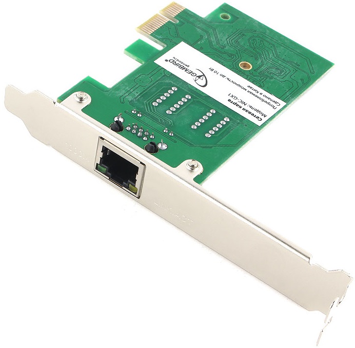 Сетевая карта Gembird NIC-GX1 (PCI-E, 2000Mbps) RTL